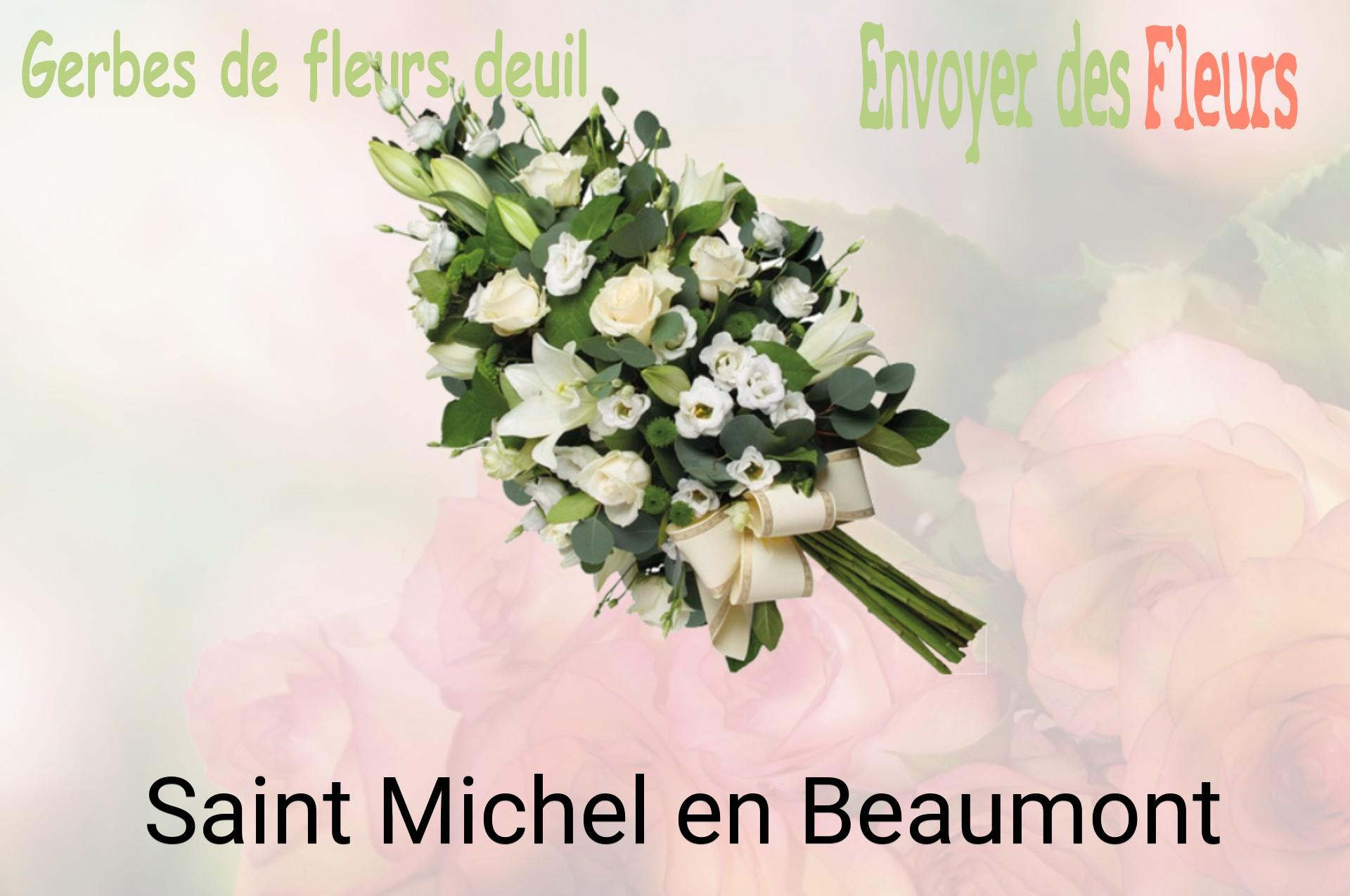 Gerbe de fleurs de deuil livrée à Saint-Michel-en-Beaumont